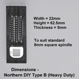 UPVC Door Handle Spring Cassettes - Type B (Heavy Duty Version) .  Available in packs of 2 and 6