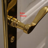Door Lever Showing Position of Nylon Washer