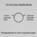1.6-Turn Door Handle Spring - Dimensions