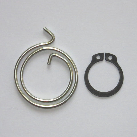 2-Turn Door Handle Springs plus Circlips, 2.5mm thick