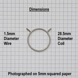28.5mm Diameter 1+3/4 Turn Door Handle Spring - Dimensions