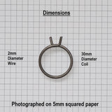 30mm Diameter 3 Turn Door Handle Spring - Dimensions