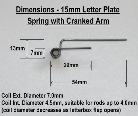 Pack of 4 Cranked Arm Letter Plate Springs (2 Different strengths ...