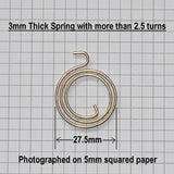 3.0mm Thick Door Handle Spring with more than 2+1/2 Turns (Reclaimed)