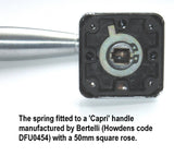 The spring fitted to a Bertelli 'Capri' door handle