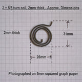 Dimensions - 26mm diameter door handle spring