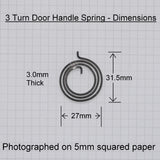 Valli and Valli Columbo Door Handle Spring - Dimensions